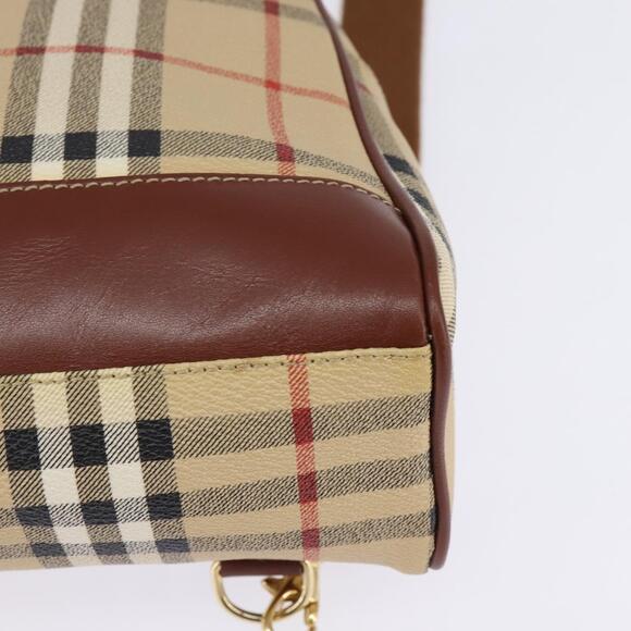 BURBERRY Nova Check Backpack PVC Beige Gold Auth 144466 main image 11